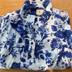 Tuckernuck Blue Floral Blouse